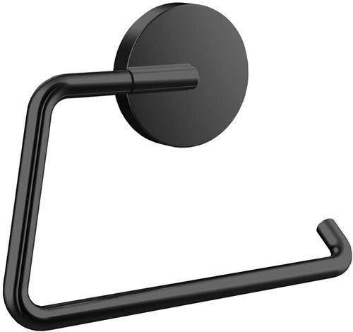 Emco Round Toiletrolhouder - zonder klep - zwart