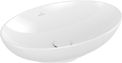Villeroy & Boch Loop & friends opzetwastafel - 56x38cm - ovaal met overloop wit