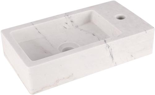 Differnz Hura Fontein - 40x22x9cm - Marmersteen - wit
