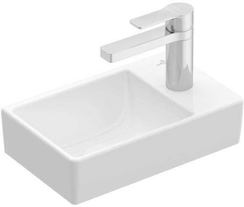 Villeroy & Boch Avento fonteinset - 36x22x11cm - kraangat rechts - chromen fonteinkraan - glans wit