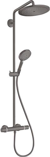 hansgrohe Croma Select S Showerpipe 280 1jet EcoSmart met douchethermostaat en handdouche 120 3jet Brushed Black Chrome