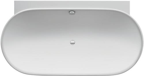 Duravit Luv half vrijstaand bad 180 x 95 cm mat wit
