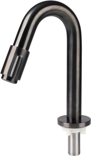 Differnz Fonteinkraan gebogen 19cm gun metal