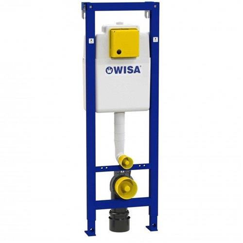 Wisa XS WC element met frontbediening wateraansluiting 16x2 inwendig h112-132xb38xd14-20cm