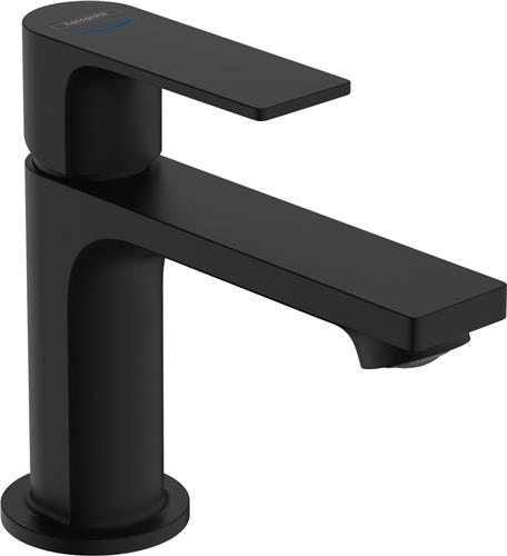 hansgrohe Rebris E ééngreeps toiletkraan 80 voor koud water of vooraf ingestelde temperatuur zonder afvoer mat zwart