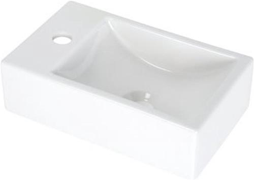 Plieger Houston fontein bak links 37x23cm met kraangat links wit