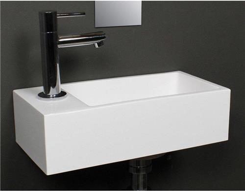 Royal Plaza Dee 2.0 fontein 36x18 cm 1 kraangat links zonder overloop wit