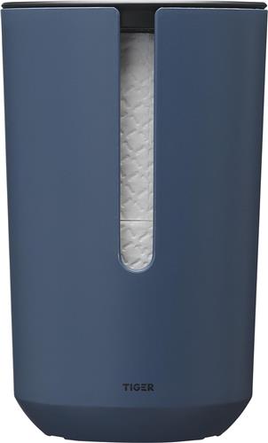 Tiger Tess - Reserverolhouder met deksel - vrijstaand - Blauw / Zwart