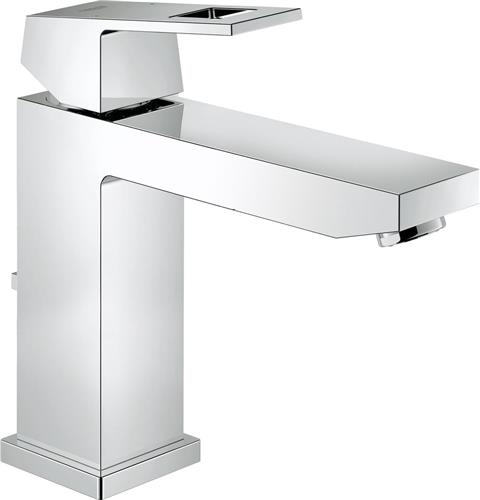 GROHE Eurocube Wastafelkraan - Medium uitloop - Met trekwaste - Chroom - Waterbesparend
