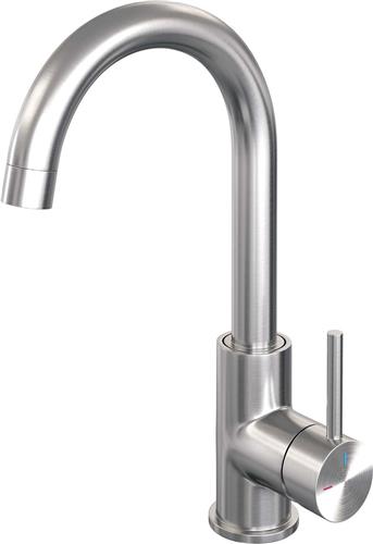 Brauer Brushed Edition wastafelkraan hoog - hendel 1 - geborsteld nikkel PVD