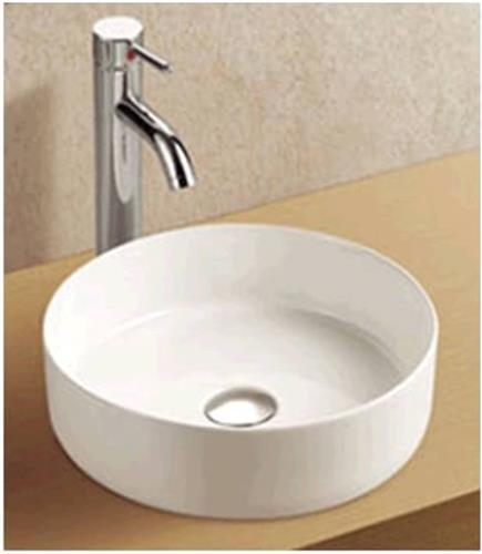 Royal Plaza Latona opzetwastafel rond 35,5x35,5x11,5cm zonder overloop mat wit