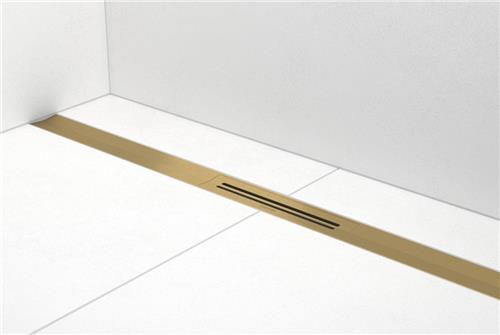 Easy drain R-line Clean Color douchegoot 120cm brushed brass