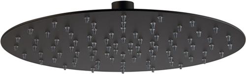 Napolihoofddouche rondØ25cm9L/min.mat zwart