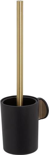Tiger Tune - Toiletborstel met houder - Zonder boren - Zelfklevend 3M tape - Goud geborsteld / Zwart