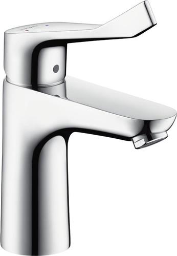 Hansgrohe Focus Care wastafelkraan met ComfortZone 100 met verlengde greep 12.1cm EcoSmart met waste chroom