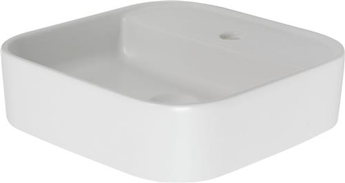 Plieger Fresno Opbouwwastafel - Met Kraangat - 42 cm x 42 cm - Mat Wit