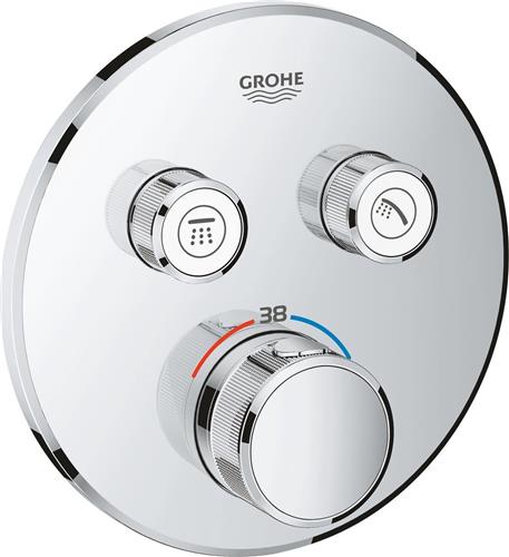 GROHE Grohtherm SmartControl Thermostatiche Douchekraan - Inbouw - Met omstelling - Rond - Chroom