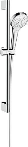 Hansgrohe Croma Select S Vario EcoSmart Glijstangset - 65 cm - Wit / Chroom - diameter douchekop 110 mm - 3 straalsoorten