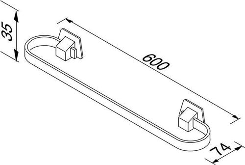 Geesa Standard Handdoekrek 60 cm - Chroom