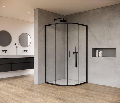 Saniclass Casus douchecabine  Met schuifdeuren  100x100x200 cm  Mat zwart