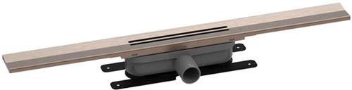 Easy drain R-line Clean Color douchegoot 90cm brushed red gold