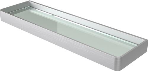 Haceka Aline Shelf Glass Brushed Aluminum 46cm