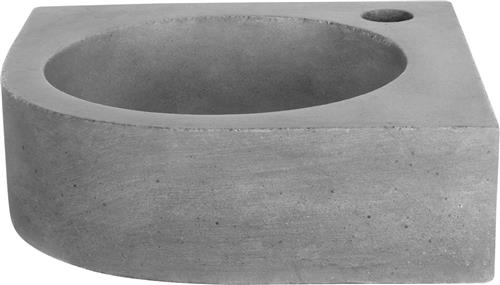 Differnz Cleo Hoekfontein - Beton donkergrijs - 31.5 x 31.5 x 10 cm