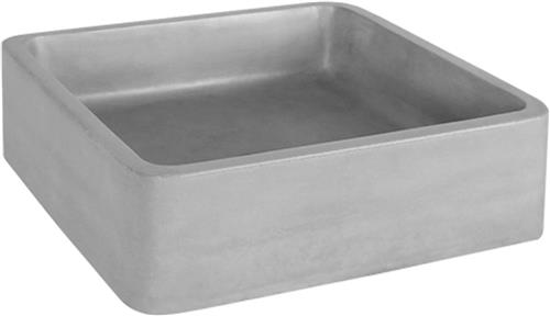 Differnz Marba Waskom  Wastafel Beton - Lichtgrijs  Vierkant  40 x 40 x 12 cm