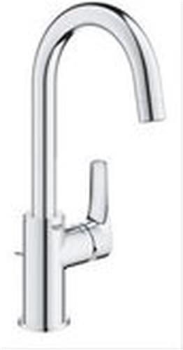 GROHE Eurosmart waterbesparende wastafelkraan l-size met trekwaste chroom