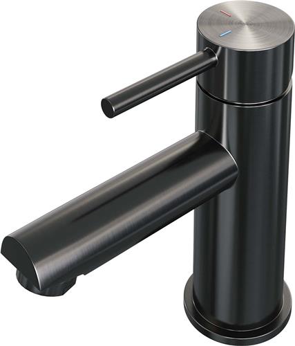 Brauer Gunmetal Edition Wastafelmengkraan opbouw - laag - model a - PVD - geborsteld gunmetal