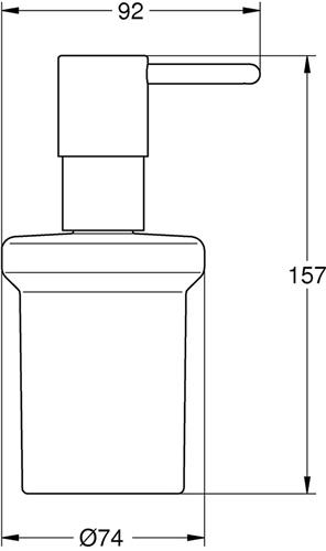 Grohe Essentials zeepdispenser glas zonder houder brushed hard graphite
