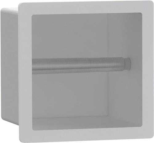 Fortifura Calvi Toiletrolhouder - inbouw - 17.3x17.3x15.3cm - Mat wit