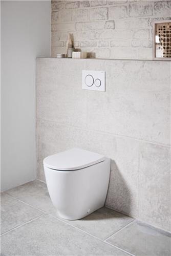 Geberit Acanto wczitting slim wrap over antibacterieel scharnieren verchroomd quick release met softclose mechanisme wit