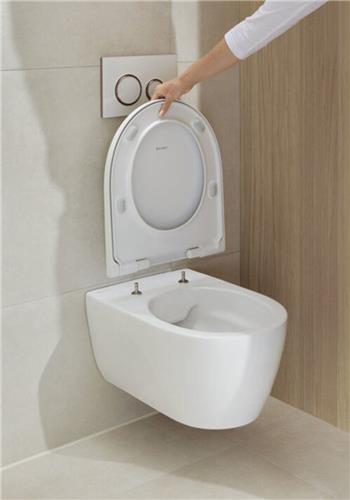 Geberit Icon wc-zitting - softclose & quickrelease - topfix - Duroplast Wit glans