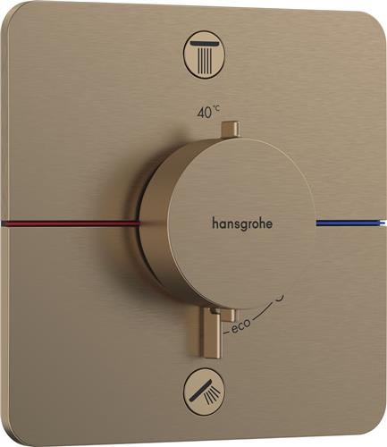 Hansgrohe Showerselect Comfort Q thermostaat inbouw voor 2 functies brushed bronze