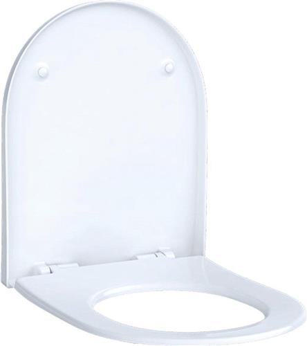 Geberit Acanto wczitting slim wrap over antibacterieel scharnieren verchroomd met softclose mechanisme wit