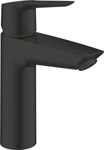 GROHE Start Wastafelkraan - Waterbesparend - Middelhoge uitloop - Met push-open waste - Mat zwart