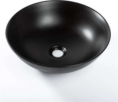 QeramiQ Dely Waskom - 38.5x38.5x14cm - keramiek - rond - mat zwart