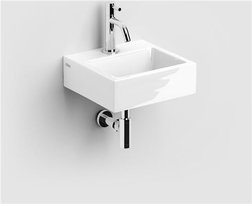 Clou Flush 1 fontein - 28x27x9cm - met kraangat - met plug - keramiek Wit