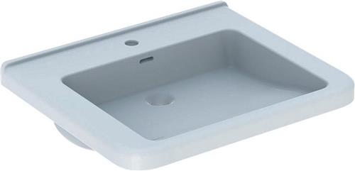 Geberit 300 Comfort Square rolstoelwastafel met kraangat met overloop 65x55x15.5cm wit