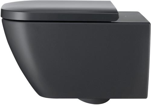 Duravit Happy D.2 WC-zitting 43x35.9x4.3cm met softclose met quickrelease Kunststof Antraciet Mat
