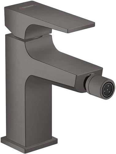 Hansgrohe Metropol - Bidetkraan met afvoergarnituur Push-Open, geborsteld zwart chroom 32520340