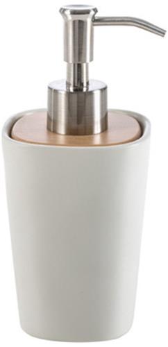 Nemo Stock Natural Pura zeepdispenser 170 x 75 x 75 mm materiaal porseleinhout wit