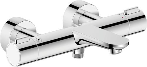 Duravit Wave Badthermostaat - omstel - koppelingen - HOH=15cm - chroom glans
