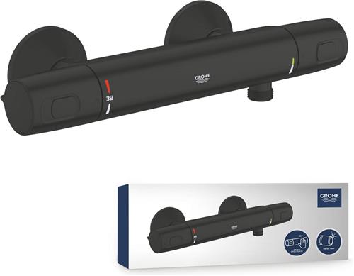 GROHE QuickFix Precision Trend thermostatische douchemengkraan - Waterbesparend - Matte Black