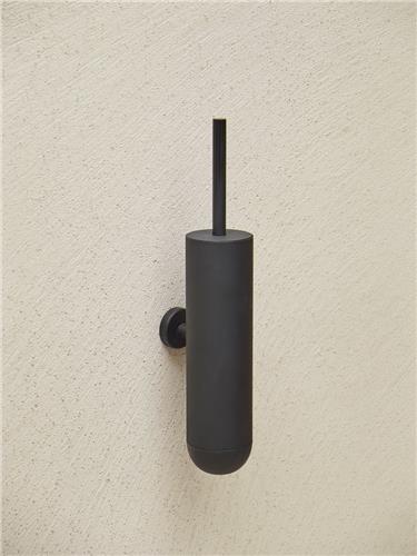 Sten Toiletborstel Wand Black | Zwart | Metaal