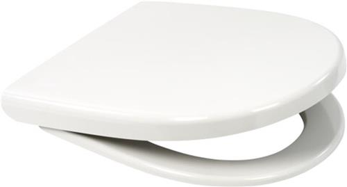 Plieger Zano Toiletbril (By Pressalit) - D-Vorm WC Bril - Duroplast - Wit - Met Deksel - Softclose - Quick Release - Geschikt voor Geberit toilet