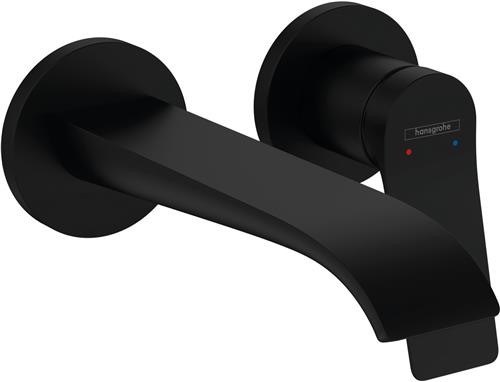 Hansgrohe VIVENIS inbouw wastafelmengkraan wand voorsprong 192 mm zwart mat