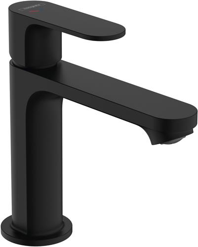 hansgrohe Rebris S ééngreeps wastafelmengkraan 110 CoolStart zonder afvoer mat zwart