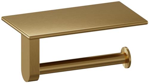 Brauer toiletrolhouder - 18cm - Goud geborsteld